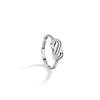 Anillo de Pareja Mobius Plata Esterlina S925 para Hombre y Mujer Un Par de Anillos Simples con Símbolo de Infinito Anillo para el Día de San Valentín