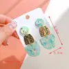 Pendientes de Moda con Puntadas Geométricas de Cerámica Suave Estilo Coreano para Mujer Pendientes Suaves Hechos a Mano de Arcilla Polimérica Versátiles Pendientes Transfronterizos