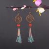 Aretes Turquesa Bohemios Europeos y Americanos Retro Búho Geométricos Atrapasueños Pluma Borla Aretes Mujeres