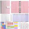 Amazon A6 Cuaderno de Hojas Sueltas Color Macarrón Portátil Almacenamiento Cuaderno Presupuesto Planificación Financiera Planificador Personalizable