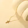 Collar de Joyería Estilo Europeo y Americano para Mujer, Zircón Cruz, Colgante de Diseño Minimalista de Nicho de Alta Gama, Cadena para Clavícula, Artículo Popular Transfronterizo