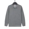 Suéter de otoño e invierno para hombre, de lujo ligero, de alta gama, con cuello camisero, polo de punto, manga larga, casual, estilo 'old money', estilo de negocios, ropa para hombre