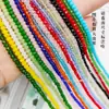 Boutique Cuentas Planas de 4/6/8 mm Cuentas de Vidrio Tallado Cristalino Rueda de Colores Navideños Cuentas Sueltas Accesorios para el Cabello Bolsas Zapatos Ropa