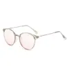 Gafas para Miopía para Mujer, Gafas Protectoras, Anti Luz Azul, Gafas Sin Receta, Montura Redonda, Aspecto Natural, Montura Fresca de Color Té, Lentes Rosados
