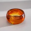 Pulsera Redonda Geométrica de Gradiente Acrílico Europea y Americana, Pulsera Vintage de Nicho Transfronteriza, Joyería Femenina Personalizada de Gama Alta Estilo Ins