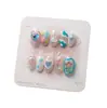 Esmalte de Uñas Portátil Caja de Esmalte de Uñas Terminado Esmalte de Uñas Falso Wholesale Parche de Esmalte de Uñas que Cambia de Color Lazo Suave Esmalte de Uñas Nupcial