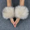 Mangas, Mangas de Pelo, Luvas, Punhos Apertados, Proteções para Mãos, Pele Sintética de Coelho, Pulseiras de Pulso de Pele Sintética de Raposa, Anéis de Mão para Mulheres, Inverno