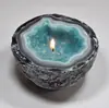 Velas Geodo de Cristal Gladwares Castiçal de Aromaterapia de Cristal Imitação Artesanato de Resina Enfeites