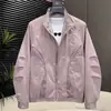 Chaqueta Nueva de Hombre con Cuello Alto para Primavera y Otoño 2026, Abrigo de Trabajo Casual Simple con Retazos, Prenda Superior Versátil de Moda para Hombre