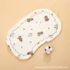 Almohada para bebé ins crepe nube almohada para recién nacido absorbente de sudor transpirable anti-regurgitación muselina acolchada gasa arrugada almohada pequeña