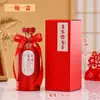 Nuevas Botellas de Vino de Cristal Rojas para Banquetes de Boda, Botellas Vacías Impresas para Licores, Juego de Botellas de Vino de Boda de 0.5 kg para Banquetes