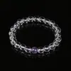 Pulsera de Corazón de Cristal Blanco de 7.8mm Pulsera de Cristal de Fresa Natural Cristal Rosa Pulsera de Cristal Natural