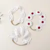 Acessórios de Cabelo Infantis Explosivos Laço de Bebê Bordado Elástico de Cabelo Super Fada Cabeça de Princesa Foto de Aniversário de Bebê