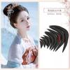 Peluca Hanfu, bolsa de pelo con cojín mejorada, bolsa de cuerno flexible, palo de cuerno de seda con cabello completo, bolsa de luna creciente de fabricación Ming