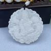 Colgante de jade blanco afgano Ruyi Guanyin, colgante de dragón para hombre, suministro en vivo, se venderá, regalo de jade, exposición Yu Pei