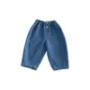Calça Jeans Lisa Masculina 2026 Nova Outono Bebê Menino Simples Macia Calças Roupas de Outono Infantis zqk6415