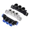 Conector Rápido para Tráquea Neumático de Plástico Rápido Tapón Rápido PK4 PK6 PK8 Junta de Cinco Vías Diámetro Exterior PK10 PK12