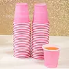 Copo de 2oz Duas Cores Boca Pequena Copo Colorido Descartável Plástico Colorido PP Copo para Festa de Aniversário Natal Formatura Temporada Jogo