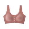 Ropa interior para madres de mediana edad y ancianas, talla grande, tipo chaleco, sujetador con hebilla delantera sin aro de acero, sujetador fino transpirable de verano para mujeres