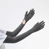 Mangas de protección solar de verano protección UV al aire libre manga de hielo equitación manga de seda de hielo guantes extendidos protectores para mujer al por mayor
