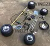 Accesorios para Kart de Derrape de Cuatro Ruedas Modificado DIY Volante Delantero Volante Trasero Eje Trasero Neumático Liso de 5 Pulgadas Asiento con Cojín