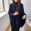 Jiazhi Eraare Top de Tricô Francês Pesado Cachecol Estilo Preguiçoso Primavera e Outono Cardigan Suéter Solto B8062