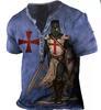 Camiseta retro de verano de talla europea de estación independiente de comercio exterior, camiseta de manga corta con cuello abotonado a juego de colores, camiseta informal para ciclismo y senderismo para hombre
