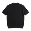 Camiseta de Punto Rayada de Manga Corta de Lana para Hombre, Nueva de Verano Absorbente de Sudor Estilo Old Money Casual Camiseta Superior para Pareja para Mujer