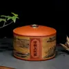 Caja de embalaje de té Pu'er de cerámica mediana al por mayor, tanque de almacenamiento para té negro, té verde, té blanco, tanque de té Zisha