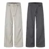 Pantalones de leñador minimalistas deconstruidos estilo japonés para hombre, nuevo modelo de verano, corte relajado con costuras segmentadas, pantalones largos casuales holgados para mujer
