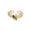 Anillo de Nudo de Bambú de Doble Capa Moderno y Fresco para Mujer, Estilo Chino, Lujo Ligero, Diseño de Nicho, Anillo de Dedo Índice de Gama Alta, Anillo de Dedo del Pie al por Mayor