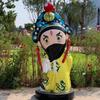 Escultura de plástico reforzado con fibra de vidrio, grandes personajes de ópera al aire libre, maquillaje facial de la ópera de Beijing, cambio de rostro, decoración de calles de parques, modelos de adornos