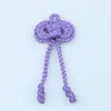 Colgante de lazo de cinta tejido a mano de tres capas, accesorio para cheongsam y ropa de estilo chino nuevo, decoración DIY para caja de regalo