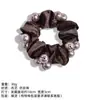 Scrunchie de Veludo Coreano com Pérolas Alta Qualidade Estilo Francês Novo Amarrador de Cabelo Acessório de Cabelo Moda Simples Ornamento de Cabelo Feminino