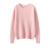 Suéter de Cashmere Feminino 100% Cashmere Puro Novo Casual Gola Redonda Moda Torcido Cor Sólida Tricô Pulôver Suéter Quente
