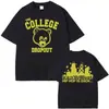 Tamanho Europeu TBest Famoso Kanye West The College Dropout Camiseta