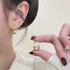 Pendientes simples de cuentas de oro champán de nuevo diseño nicho pendientes de alta gama pendientes elegantes de moda retro pendientes de perlas