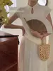 Zhengqi Ropa Especial/Nuevo Estilo Chino Camiseta de Punto de Seda Helada con Botones y Cuello Alto de Manga Corta para Mujer, Camiseta Básica de Estilo Nacional para Verano