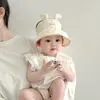 Sombrero de Bebé Verano Delgado Ala Ancha Protección Solar Parte Superior Abierta Gorra con Visera Bebé Niño y Niña Meses Pequeños Sombrero para el Sol