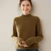 Al por mayor en stock Suéter 100% Cachemira Pura de Cuello Semialto para Mujer, Suéter Base de Punto Grueso Holgado, Suministro Transfronterizo