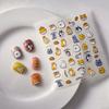 Pegatinas de uñas con relieve tridimensional de gato, divertidas y lindas, impermeables, con diseño de grafiti, en stock