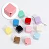 Estrellas acrílicas amor cuadrado cuentas sueltas cuenta con agujero pasante pulsera cadena para teléfono móvil llavero accesorios DIY