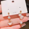 Pendientes de Calabaza Estilo Chino Retro para Mujer, Nuevos Pendientes Elegantes Chinos con Perla de Plata de Ley, Pendientes Accesorios de Cheongsam Estilo Antiguo Dinastía Han