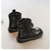 Botas femininas, botinhas infantis, Botas Martin para meninas outono e inverno, botas de algodão branco, botas para bebês meninas outono, sapatos de princesa