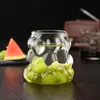 Taza de vidrio con diseño creativo de uvas, con un diseño tridimensional y texturizado, adecuada para servir té de frutas, bebidas y postres en casa