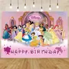Tela de Fondo para Cumpleaños de Princesa Suministros de Decoración para Fiesta de Cumpleaños de Niña Pancarta de Cumpleaños de Princesa Fondo para Fotos de Fiesta