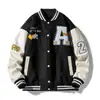 Chaqueta de Marca de Moda para Hombre, Nueva Chaqueta de Béisbol Holgada para Primavera y Otoño, Chaqueta Réplica Bordada de Moda Retro Americana para Niños
