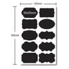 Em estoque etiqueta adesiva preta pode ser regravável adesivos de quadro negro fosco 10 adesivos adesivos em forma de adesivos