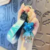 Llavero de astronauta oso electrochapado original para coche, colgante de muñeca lindo genial para pareja, mochila, regalo pequeño al por mayor