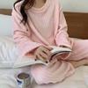 Conjunto Cálido de Hadas Forro Polar Coral Invierno Suelto Forro Polar de Doble Cara Casual Gente Perezosa Hogar Pijama Cálido Conjunto de Dos Piezas para Mujer